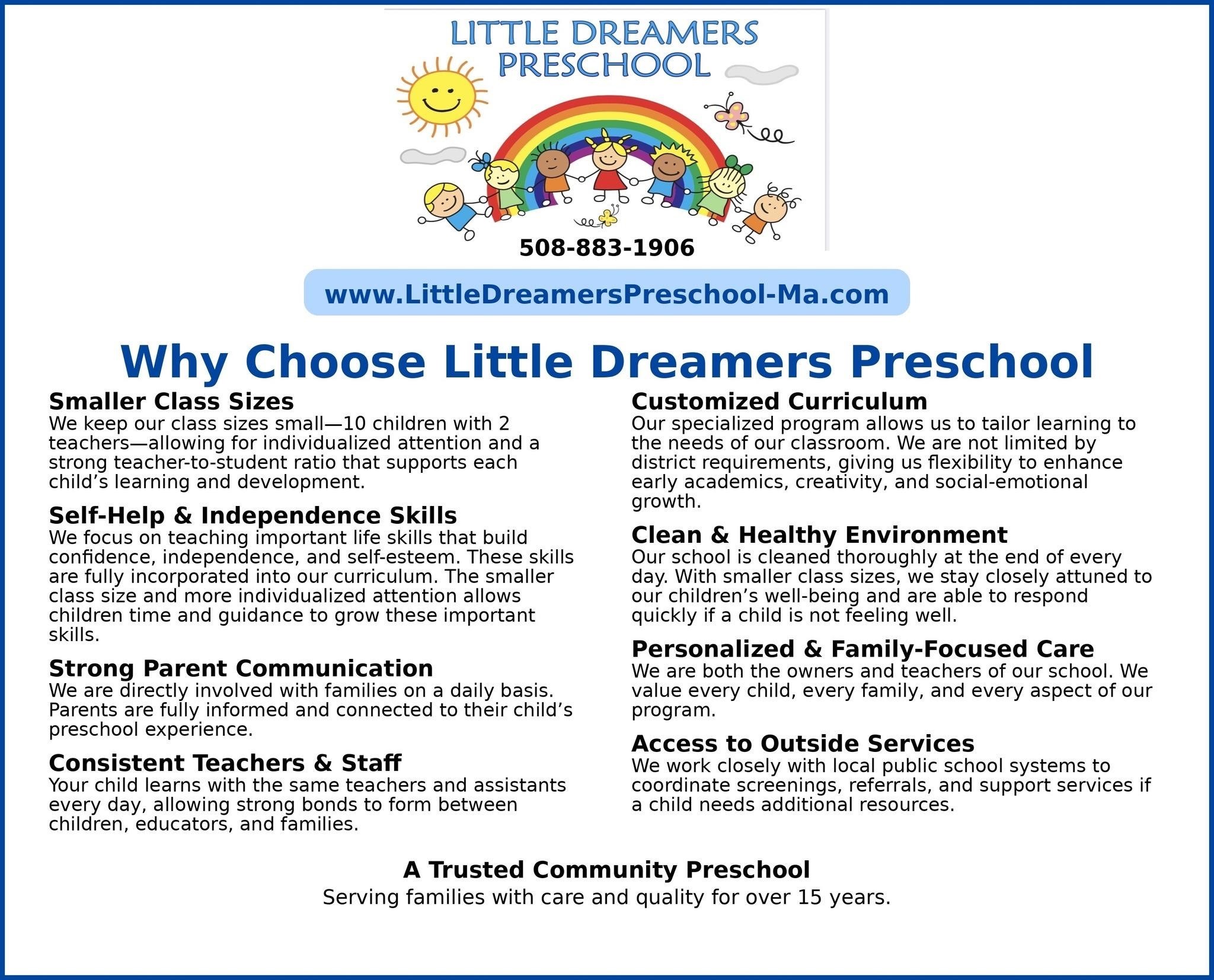 Why Choose Little Dreamers Preschool